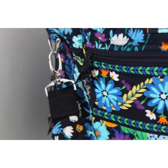 Vera Bradly Set Weekender Floral Travel Cargo Duffle Bag Midnight Blues H14591 - Picture 3 of 16